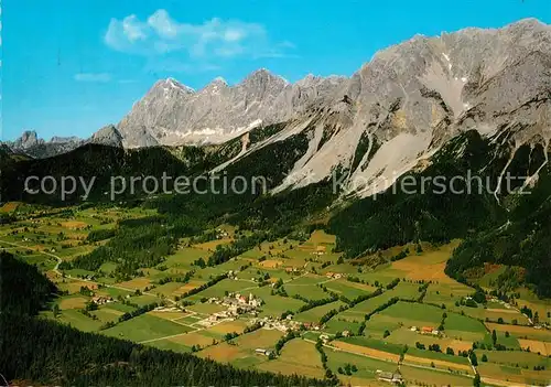 AK / Ansichtskarte Ramsau_Dachstein_Steiermark Panorama Dachsteingebirge Fliegeraufnahme Ramsau_Dachstein