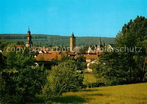 AK / Ansichtskarte Steinau_Strasse Ortsansicht mit Kirche Jugendparadies der Brueder Grimm Steinau_Strasse