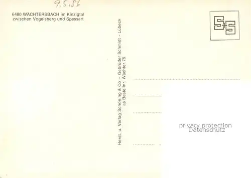 AK / Ansichtskarte Waechtersbach Fachwerkhaus Rosengasse Schloss Schwimmbad Untertor Brunnen Wappen Waechtersbach