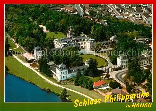 AK / Ansichtskarte Hanau_Main Schloss Philippsruhe Fliegeraufnahme Hanau_Main