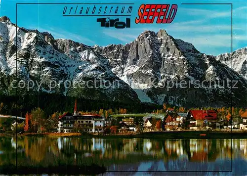 AK / Ansichtskarte Seefeld_Tirol Ansicht vom See aus Wettersteingebirge Seefeld Tirol