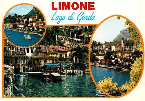 AK / Ansichtskarte Limone_sul_Garda Teilansichten Haeuserpartie am Wasser Limone_sul_Garda