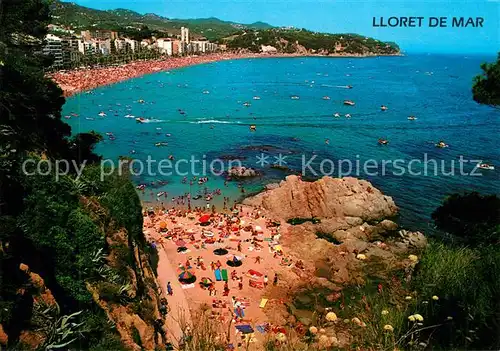 AK / Ansichtskarte Lloret_de_Mar Vista general de la playa Strand Kueste Lloret_de_Mar