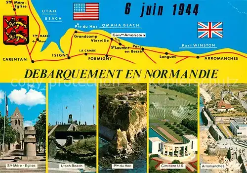 AK / Ansichtskarte Arromanches les Bains Circuit des Plages du Debarquement en Normandie Juin 1944 Arromanches les Bains