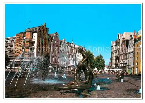 AK / Ansichtskarte Rostock_Mecklenburg Vorpommern Kroepeliner Strasse und Brunnen der Lebensfreude Rostock