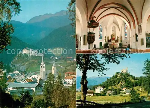 AK / Ansichtskarte St_Lorenzen_Suedtirol Ortsansicht mit Pfarrkirche Michelsburg St_Lorenzen_Suedtirol