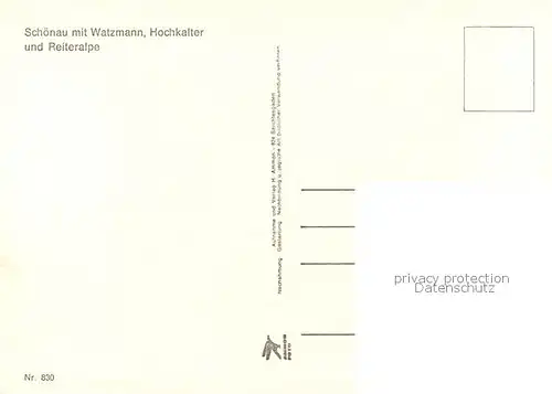 AK / Ansichtskarte Schoenau_Koenigssee Landschaftspanorama Watzmann Hochkalter Reiteralpe Berchtesgadener Alpen Herbststimmung Schoenau Koenigssee