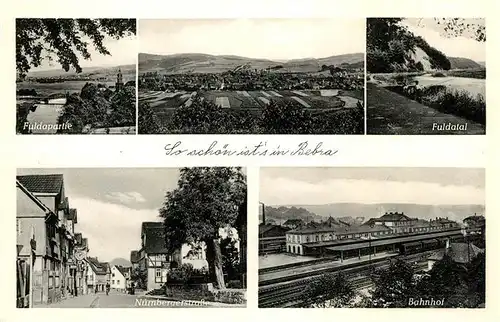 AK / Ansichtskarte Bebra Fuldapartie Bahnhof Nuernbergerstrasse Bebra