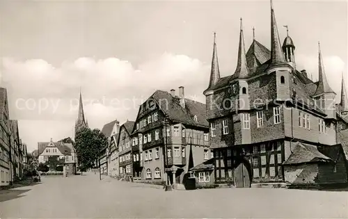 AK / Ansichtskarte Frankenberg_Eder Obermarkt Rathaus Frankenberg Eder