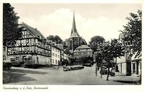 AK / Ansichtskarte Frankenberg_Eder Untermarkt Frankenberg Eder