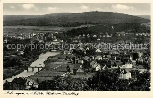 AK / Ansichtskarte Melsungen_Fulda Blick vom Kesselberg Melsungen Fulda