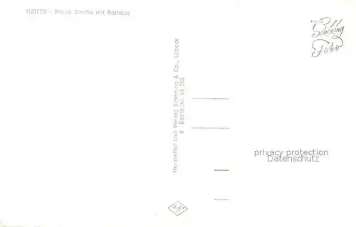 AK / Ansichtskarte Luebeck Breite Strasse mit Rathaus Luebeck