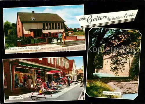 AK / Ansichtskarte Grossgoltern Gotteshaus Rittergut Kramer Hauptstrasse Grossgoltern