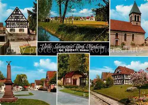 AK / Ansichtskarte oetigheim Fachwerk Kirche oetigheim
