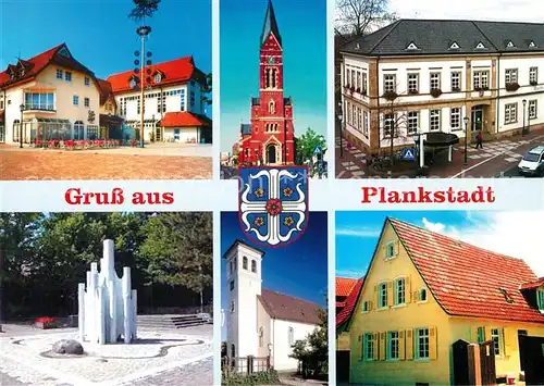 AK / Ansichtskarte Plankstadt Gemeindezentrum Rathaus Jubilaeumsbrunnen Heimatmuseum Plankstadt