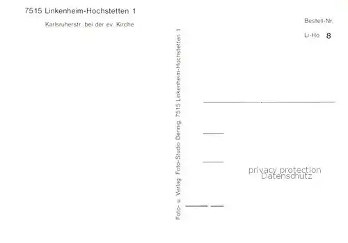 AK / Ansichtskarte Hochstetten_Linkenheim Hochstetten Kirche Karlsruherstrasse Hochstetten