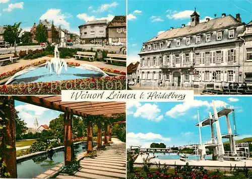 AK / Ansichtskarte Leimen Freibad Brunnen  Leimen