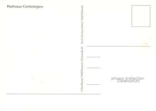 AK / Ansichtskarte Groetzingen_Karlsruhe Rathaus zu Wheinachten Groetzingen Karlsruhe