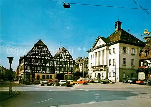 AK / Ansichtskarte Eppingen Marktplatz Fachwerk Eppingen