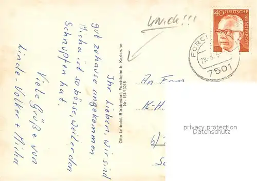 AK / Ansichtskarte Forchheim_Breisgau Neue Heimat Kirche Hauptstrasse Forchheim Breisgau