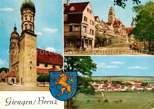 AK / Ansichtskarte Giengen_Brenz Kirche Wappen Giengen Brenz