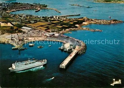 AK / Ansichtskarte Roscoff Fliegeraufnahme Hafen Roscoff