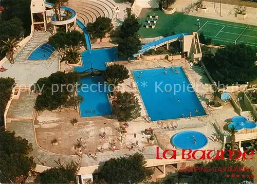 AK / Ansichtskarte Frejus Fliegeraufnahme Camping de la Baume Pools Frejus