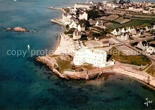 AK / Ansichtskarte Roscoff Fliegeraufnahme Institut Marin de Rockroum Roscoff