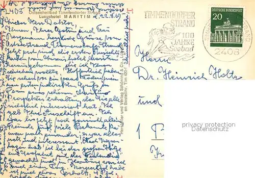 AK / Ansichtskarte Timmendorfer_Strand Luxushotel Maritim Timmendorfer_Strand