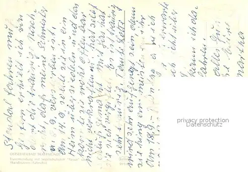 AK / Ansichtskarte Travemuende_Ostseebad Muendung Segelschulschiff Passat  Travemuende_Ostseebad