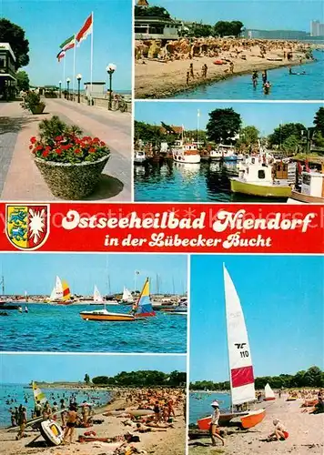 AK / Ansichtskarte Niendorf_Ostseebad Hafen Strand Niendorf_Ostseebad