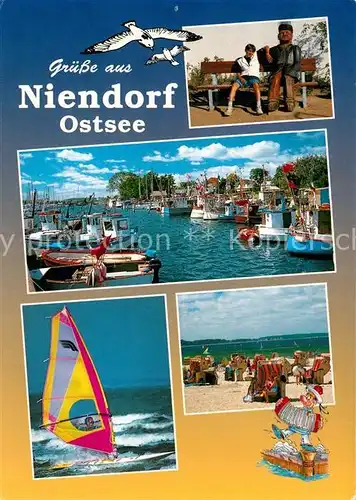 AK / Ansichtskarte Niendorf_Ostseebad Hafen Segelsport  Niendorf_Ostseebad