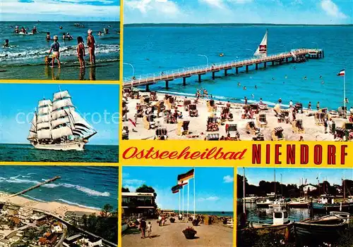 AK / Ansichtskarte Niendorf_Ostseebad Segelschiff Hafen  Niendorf_Ostseebad