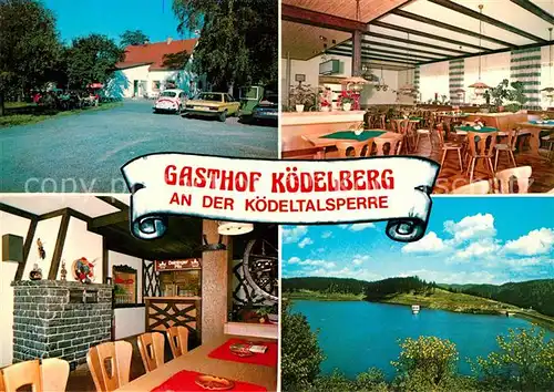 AK / Ansichtskarte Nordhalben Gasthof Koedelberg Gastraeume Koedeltalsperre Nordhalben