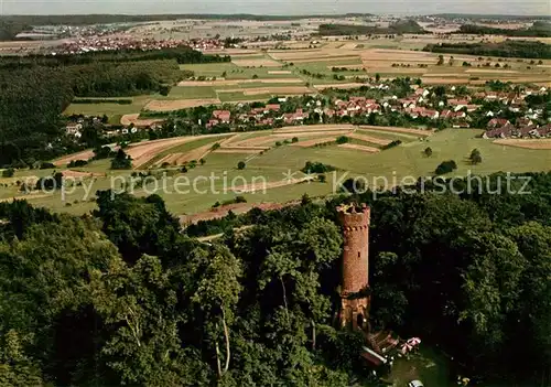 AK / Ansichtskarte Katzenbuckel_Odenwald Fliegeraufnahme mit Aussichtsturm Katzenbuckel Odenwald