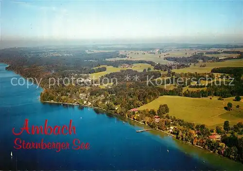 AK / Ansichtskarte Ambach_Starnbergersee Fliegeraufnahme Ambach_Starnbergersee