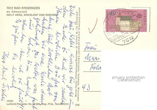 AK / Ansichtskarte Bad_Krozingen Fliegeraufnahme mit Belchen Bad_Krozingen