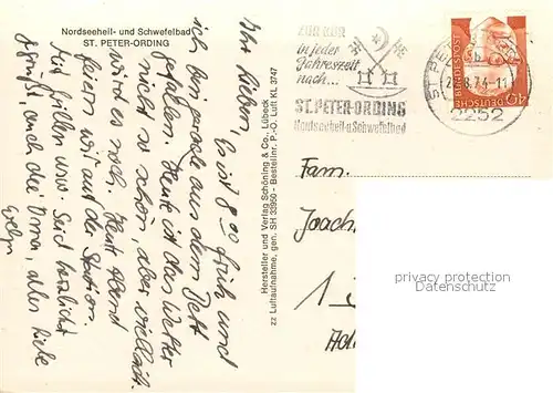 AK / Ansichtskarte St_Peter Ording Fliegeraufnahme St_Peter Ording
