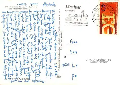 AK / Ansichtskarte Lindau_Bodensee Fliegeraufnahme mit Bregenz und Bregenzer Bucht Lindau Bodensee