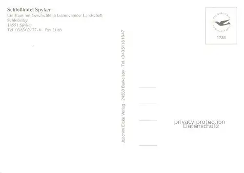 AK / Ansichtskarte Insel_Ruegen Schlosshotel Spyker Insel Ruegen