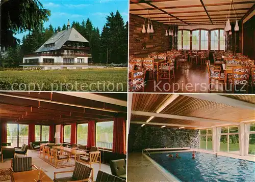 AK / Ansichtskarte Rothaus_Grafenhausen Ferienheim der LZB Tannenhof Speisesaal Hallenbad Rothaus Grafenhausen