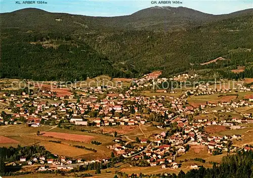 AK / Ansichtskarte Bodenmais Fliegeraufnahme mit Gr und Kl Arber Bodenmais