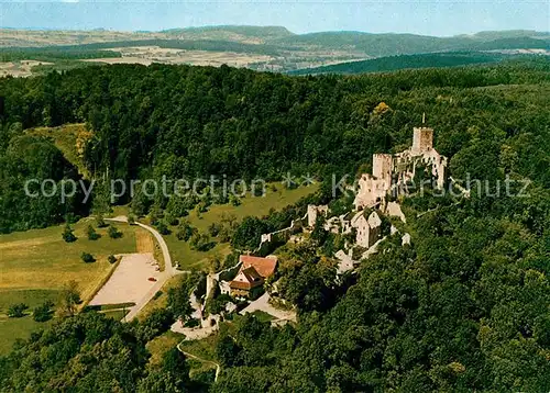 AK / Ansichtskarte Loerrach Burgruine Roetteln Fliegeraufnahme Loerrach