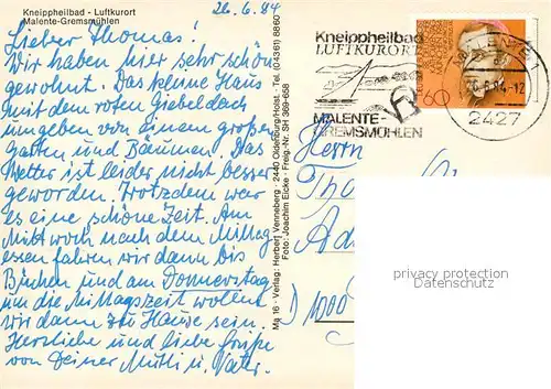 AK / Ansichtskarte Malente Gremsmuehlen Fliegeraufnahme Malente Gremsmuehlen