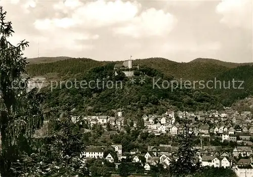 AK / Ansichtskarte Biedenkopf Panorama Luftkurort mit Schloss Biedenkopf