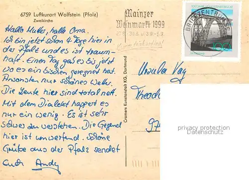 AK / Ansichtskarte Wolfstein_Pfalz Zweikirche Wolfstein_Pfalz