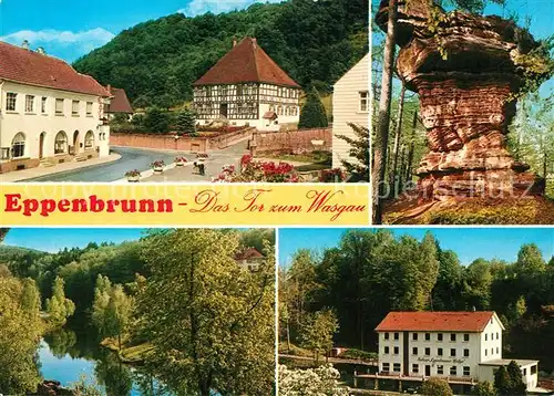 AK / Ansichtskarte Eppenbrunn Tor zum Wasgau Kurhaus Hotel Fachwerk Landschaft Felsen Eppenbrunn