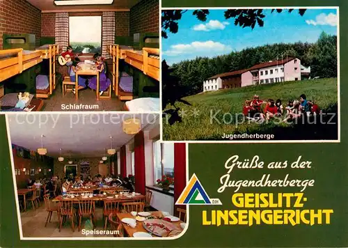 AK / Ansichtskarte Geislitz Jugendherberge Speiseraum Schlafraum Geislitz
