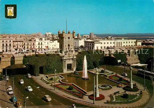 AK / Ansichtskarte Cadiz_Andalucia Puerta de Tierra Fontana vista aerea Cadiz Andalucia