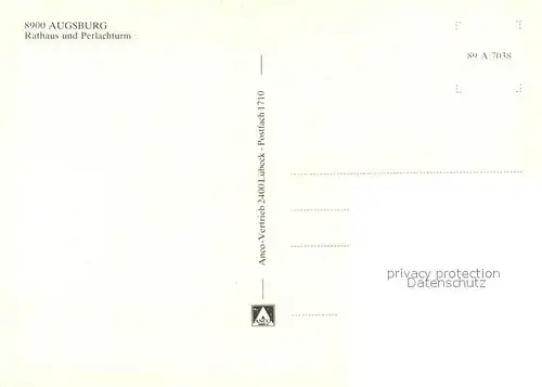 AK / Ansichtskarte Augsburg Rathaus Perlachturm Strassencafes Augsburg